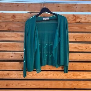 Chic Teal Open Front Cardigan